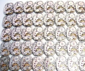 Lot 50 ladies watch movements LUCH Geneve Waves 14x18 mm. Steampunk Art  - Picture 1 of 5