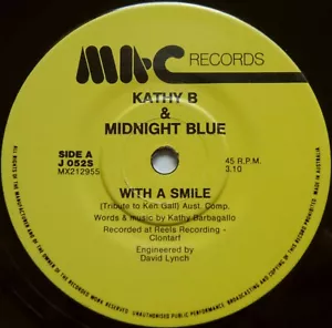 70s KATHY B&MIDNIGHT BLUE*OPEN YOUR HEARTS+WITH A SMILE*CANCER FUND APPEAL7"45NM - Picture 1 of 5