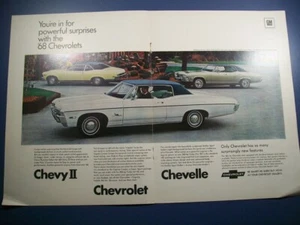 1968 Chevy Impala Chevelle Chevy II Nova mid-size mag centerfold car ad - Picture 1 of 1