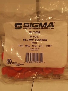SIGMA ANTI SHORT BUSHING #2 SIZE 7/16" 02-55037 12-4 10-2 10-3 2-1 35-PIECES FS - Picture 1 of 6