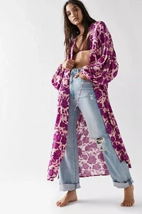 Jens Pirate Booty for Free People Size S High Summer Manon Kimono Tie Front Long - Picture 1 of 10
