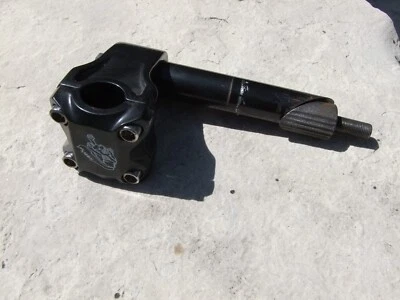 Old School Stem/Quill for BMX and Freestyle Bicycle, 22.2 Cro-Mo Black - Image 1 of 3