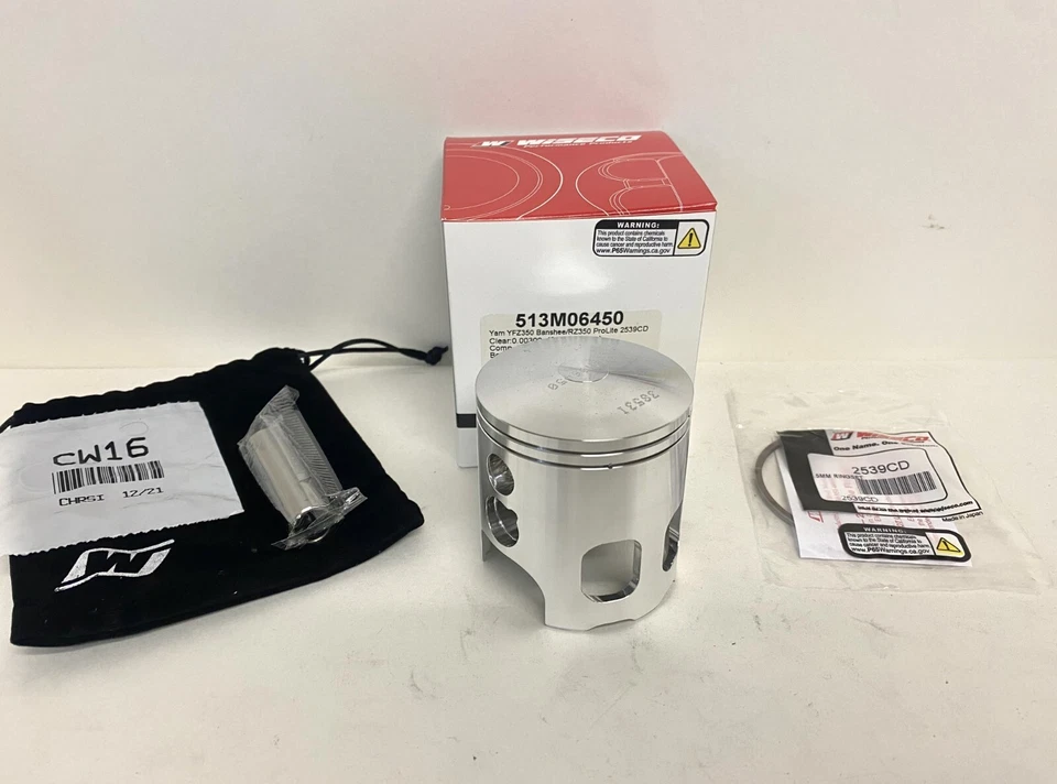 WISECO 513M06450 ANILLOS DE PISTÓN FORJADO PIN CLIPS 64,50mm YAMAHA BANSHEE 350 513P2 Foto 1 de 1