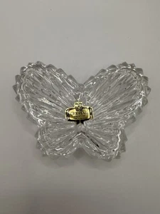 Vintage 24% Led Crystal Zajecar Butterfly Trinket Jewelry Box - Picture 1 of 7