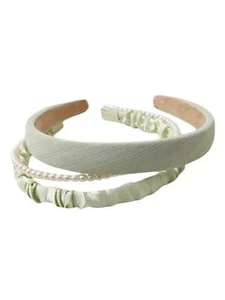FABRIC AND FAUX PEARL HEADBAND TRIOS - Picture 1 of 10