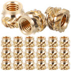 50 Pcs Female Thread Copper Embedment Nuts Brass Knurled Inserts