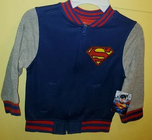 Superman Size 5 Kids Zipper Coat Jacket with Pockets NWT New - Picture 1 of 8