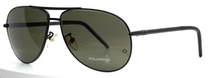 MONTBLANC MB361S 01R Black Mens Aviator Full Rim Polarized Sunglasses 61-13-135 - Picture 1 of 15