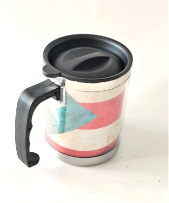 Taza de café acero inoxidable bandera PortoRico invierno chocolate caliente desayuno cocina Foto 1 de 4