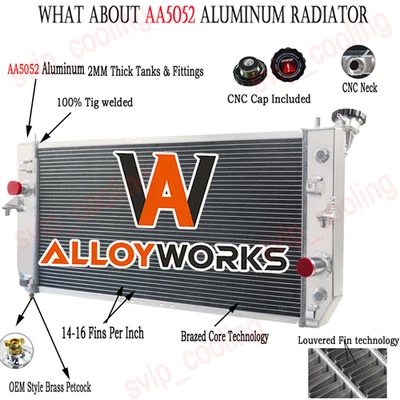 3Row Radiator For 2000-2005 2001 2002 Buick LeSabre Pontiac Bonneville 3.8 V6 US Foto 1 de 4