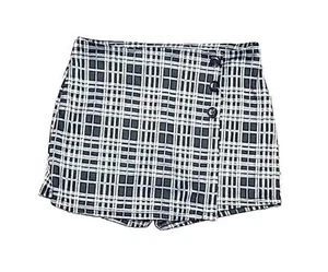 Full Tilt Girls Mini Skirt Teen XL Y2K Black White Plaid Wrap Skort Shorts - Picture 1 of 16