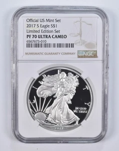 2017-S PF70 UCAM American Silver Eagle Limited Edition Set NGC Brown Label *0829 - Picture 1 of 5