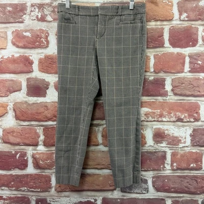 Banana Republic Sloan Pants Womens 2P Multicolor Houndstooth Plaid Skinny Crop - Image 1 of 4