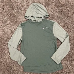 NIKE Dry Fit Girls Green Pullover/Hoodie, Polyester long-sleeve shirt Large - Picture 1 of 7