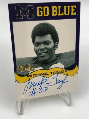 TK Legacy MICHAEL TAYLOR #33 AUTO Card M GO BLUE Signed Card MICHIGAN WOLVERINES - Image 1 of 4