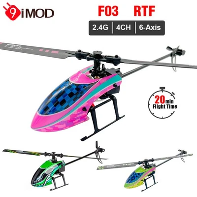 9IMOD F03 RC Helicopter 4CH 2.4Ghz Remote Control with 6-Axis Gyro RTF Aircraft - Image 1 of 4