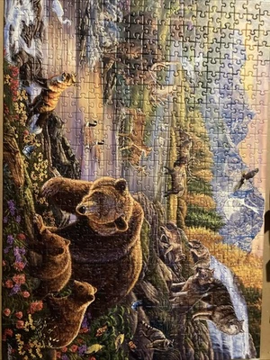 Rompecabezas At the Birdbath Wilderness 2 x 500 piezas grandes Ravensburger 20x27 804580 Foto 1 de 3