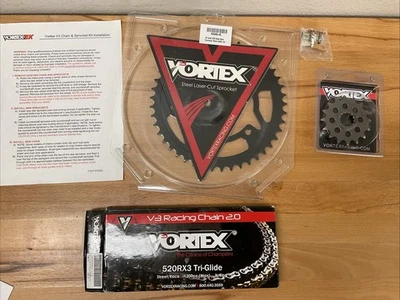 Kit de cadena y piñón de aceleración rápida Vortex V3 HFR Suzuki GSXR 1000 2007-2008 Foto 1 de 4