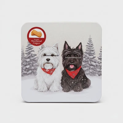 DOGS Shortbread Tin Ideal Xmas Gift For Your Friends , Family & Someone Special 200g