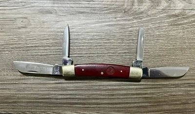 BOKER TREE БРЕНД 4 ЛЕЗВИЯ СКЛАДНОЙ КОНГРЕСС НОЖ ГЛАДКИЙ КРАСНЫЙ ВЕСЫ ВЫСОКОГО УГЛЕРОДА - Изображение 1 из 4