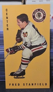 64-65 Parkhurst Tall Boy Fred Stanfield 🚨🚨🚨 Chicago Blackhawks  - Picture 1 of 2