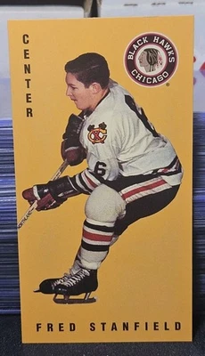 64-65 Parkhurst Tall Boy Fred Stanfield 🚨🚨🚨 Chicago Blackhawks  - Image 1 of 2