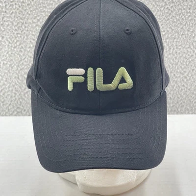 Gorra de béisbol Fila para hombre talla única negra verde bordada logotipo texturizado informal cómoda Foto 1 de 4