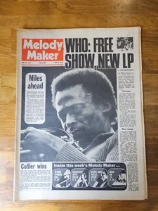 Melody Maker Newspaper June 26th 1971 The Who Free Concert Cover - Imagen 1 de 2