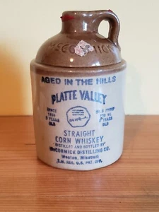 Vintage McCormick Platte Valley Straight Corn Whiskey Crock Jug *USA 11-D-16 - Picture 1 of 4