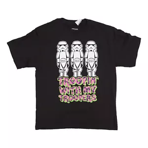 STARWARS BOYS YOUTH TROOPIN WITH MY TROOPERS T SHIRT  - Picture 1 of 1