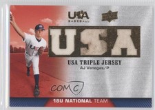 2009 Upper Deck USA Baseball Box Set Triple Jersey 18U National Team AJ Vanegas
