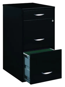 3-Drawers Metal Vertical Filing Cabinet Storage Office Home Organizer File 18"W - Picture 1 of 7