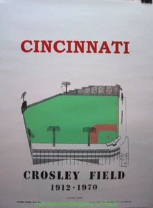 CINCINNATI REDS CROSLEY FIELD BASEBALL STADIUM 1912-1970 POSTER 18x24 Inches - Picture 1 of 1