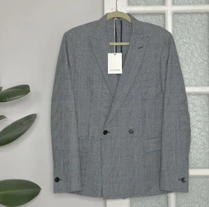 Jigsaw Allington Wool Cotton Jacket, Black White Dogtooth Size 40R / M RRP £295 - Picture 1 of 7
