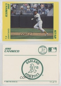 1990 Star Jose Canseco Yellow Jose Canseco #11