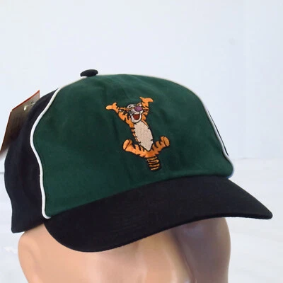 Chapéu de beisebol vintage Walt Disney World saltitante tigre verde preto com alça novo com etiquetas - Imagem 1 de 4