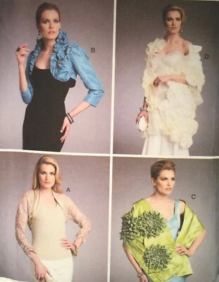 NEW/VINTAGE 2014 VOGUE SHRUG BOLERO & WRAPS PATTERN V9045 LG - XLG - Image 1 of 2