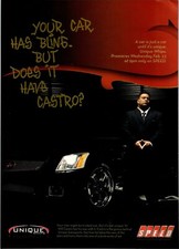 2005 VINTAGE 8X11 PRINT Ad FOR SPEED CAR TV SHOW UNIQUE WHIPS WILL CASTRO