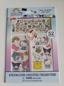 4 Sanrio Hello Kitty & Friends 52 Pieces Nail & Body Art Sets Party Favors NEW - Picture 1 of 3