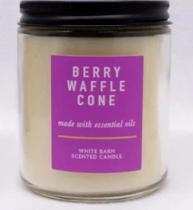 1x7 oz. Bath Body Works BERRY WAFFLE CONE 1-Docht Medium Mason Jar Duftkerze - Bild 1 von 2