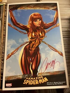 J SCOTT CAMPBELL MARY JANE IRON SPIDER SPIDER-MAN 11x17 SIGNED ART PRINT 2016 - Picture 1 of 1