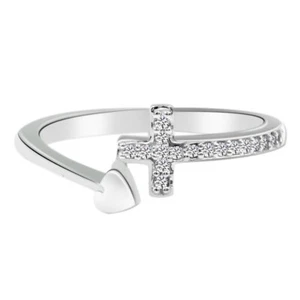 0.07Ct 100% Certified IGI Natural White Diamond Women's Ring In 14KT White Gold - Picture 1 of 6