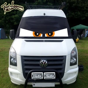Cubierta de pantalla de ventana Crafter Mercedes Sprinter ciega cámper furgoneta envoltura ojos naranja - Imagen 1 de 3