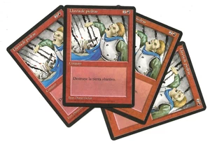 4 STONE RAIN Spanish 4th FBB NM Magic Español Black Border MTG x4 - Imagen 1 de 1