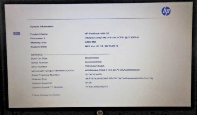 Ноутбук 13,3 дюйма HP PROBOOK 440 G3 i3-6100U @ 2,30 ГГц 4 ГБ RAM 180 ГБ SSD, без ОС - Изображение 1 из 4