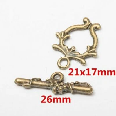 10set Alloy Metal Toggle End Clasps Findings Necklaces Connectors Hooks Jewelry - Image 1 of 4