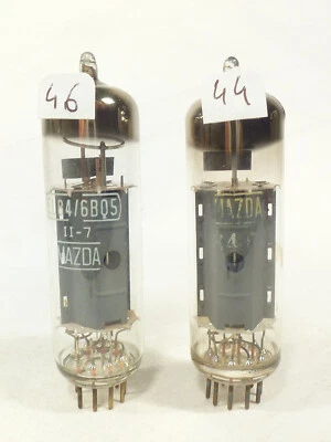 one pair EL84 6BQ5 Philips made code bq, for audio amplifier close matched tubes - Photo 1/3