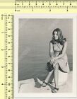 Pretty Leggy Lady Woman Skirt Beach Dock Fashionable vintage original old photo