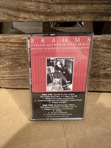 Brahms String Quintets Opus 88 & 111 Cassette Tape Boston Symphony Chamber 1984 - Picture 1 of 2
