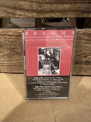 Brahms String Quintets Opus 88 & 111 Cassette Tape Boston Symphony Chamber 1984 - Image 1 of 2